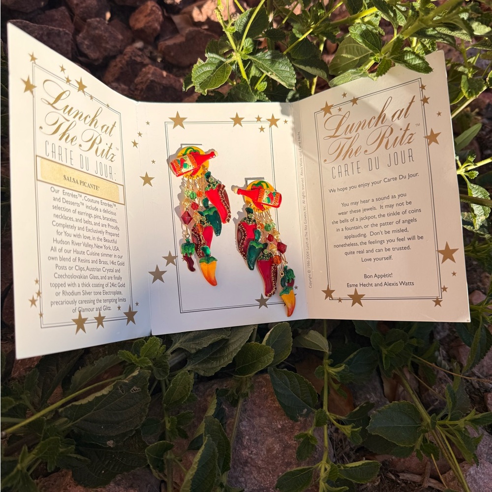 Vintage Lunch at the Ritz Salsa Picante Earrings